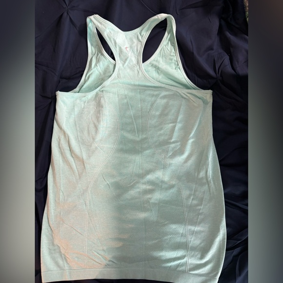Seamless Racerback Tank Top in Mint - Picture 2 of 3